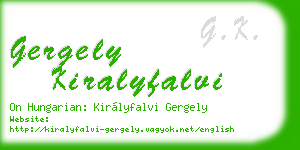 gergely kiralyfalvi business card